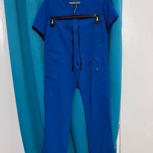 Figs Full Royal Blue Scrub Set